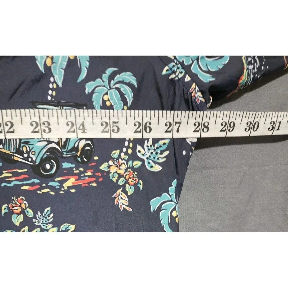 Gap Coach Jacket Mens XXL Tropical Hawaiian Windbreaker Snap Closure Drawstring